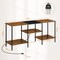 Rustic Brown Farmhouse TV Stand with Charging Station - 45" Media Console for TVs up to 50 Inches, Power Outlets, USB Ports & Storage Shelves, Multi-Functional Furniture for Living Room/Bedroom